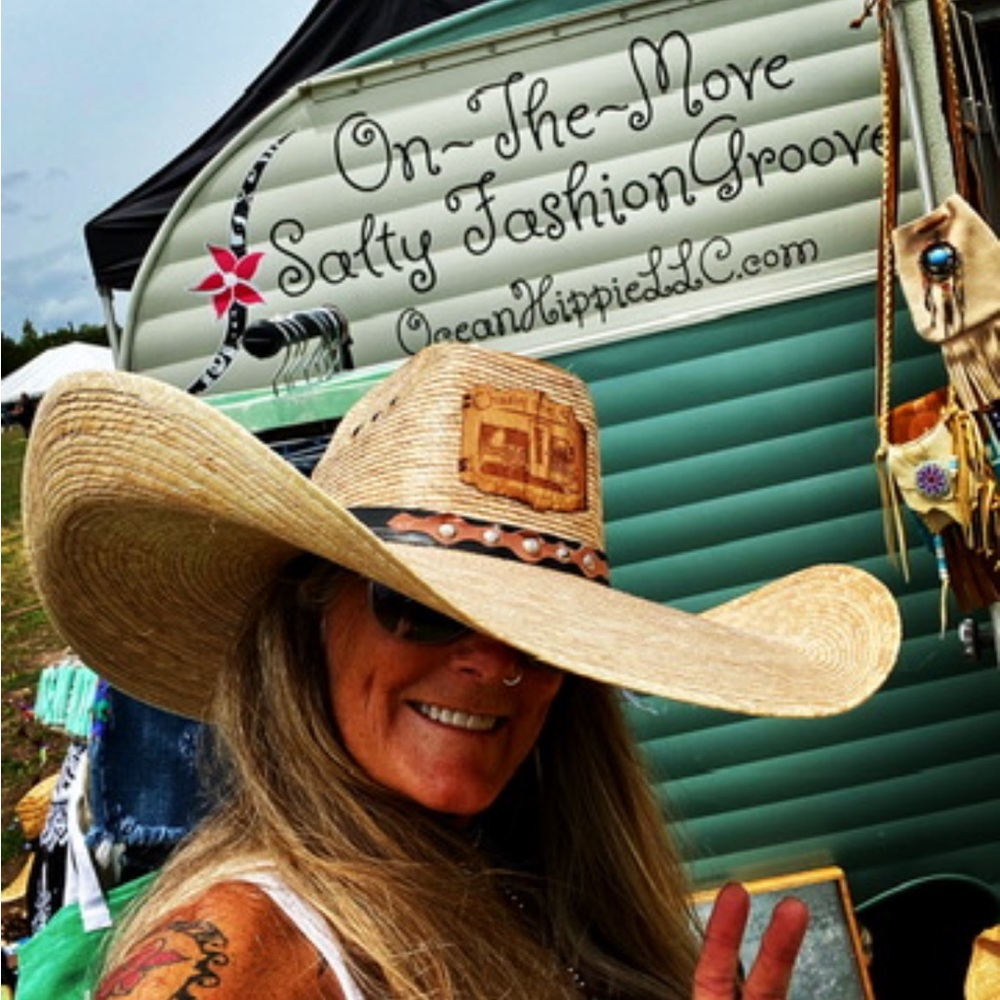 Oversized Cowboy Hat with Brown Band… “Chasin’ The Sun” with OceanHippie…